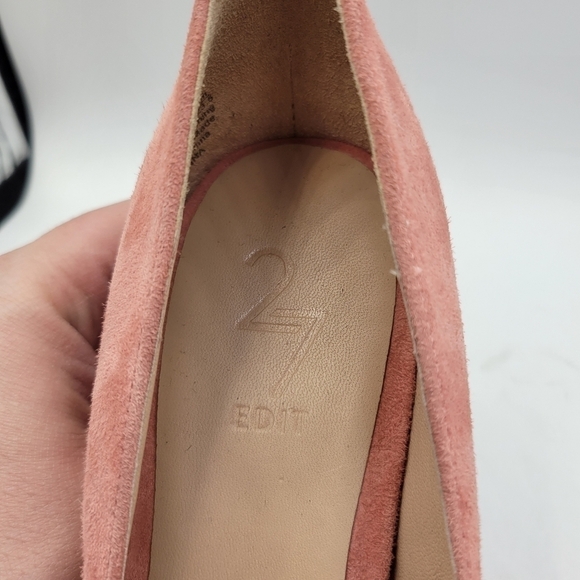 27 EDIT Pink Suede Leather Pump Heels Sz 6.5 - Picture 9 of 10